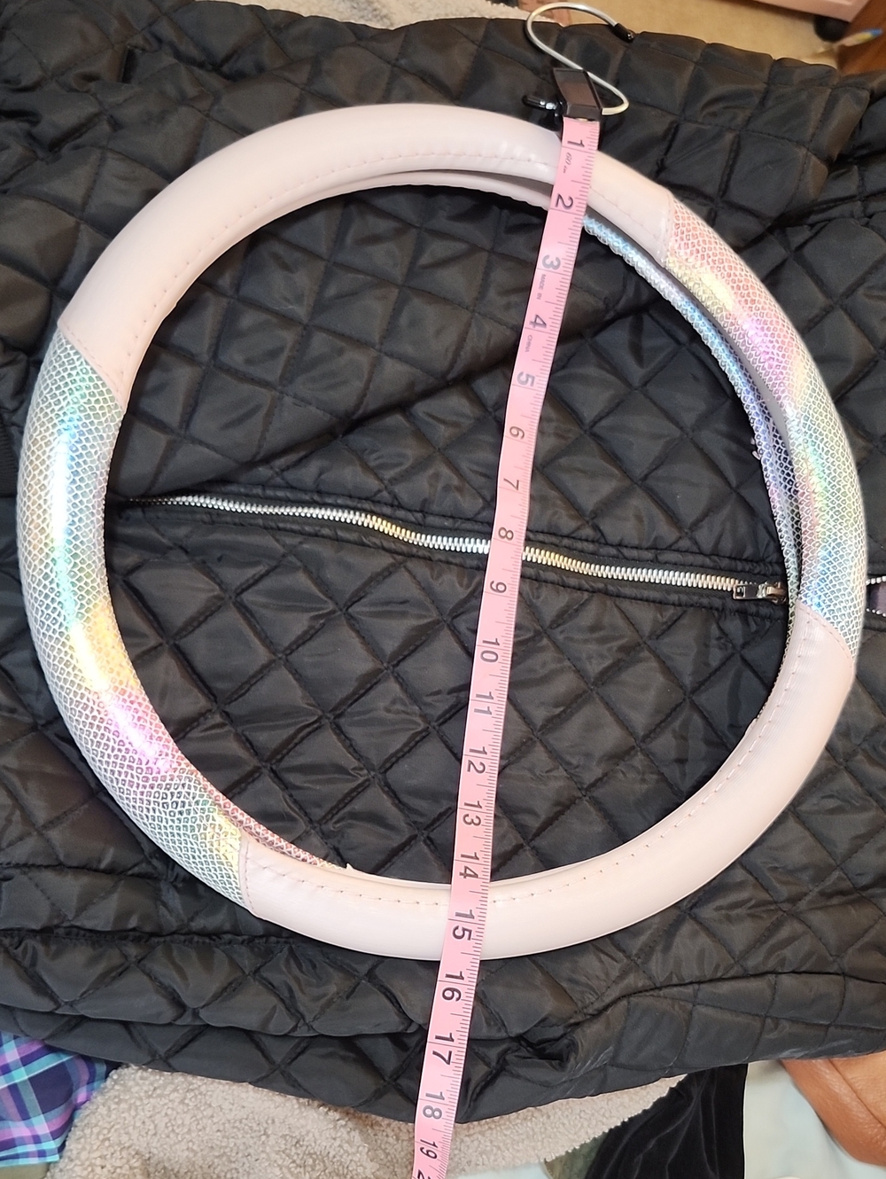 Iridescent Pink Steering Wheel Cover